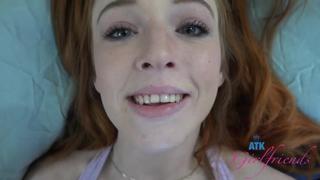 Madi Collins mounts prick and takes a cream pie Amatuer Strawberry Blonde SELF PERSPECTIVE GFE