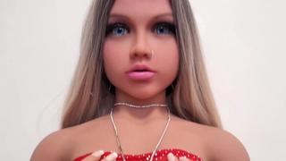 Sexdoll Tori Models Dress, Gets Poked and Creamed On