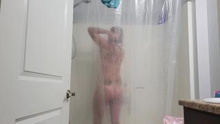 Spying on GF taking a shower