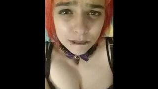 SELF PERSPECTIVE: fucking your goth GF, submissive whore. she wants your"make me your spunk dumpster"