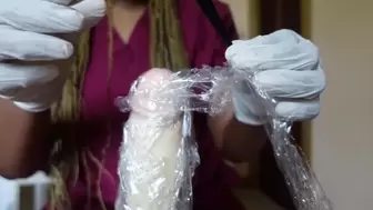 ASMR Jamaican Nurse Cleans Wang + Latex Gloves Hand-Job