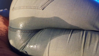 ⭐ New! Dirty Gf Pisses Her Jeans watching TV