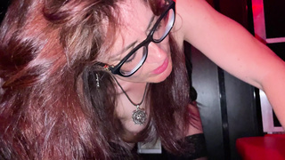 Ex-Wife blowing and fucking raw at the gloryhole with husband and strangers