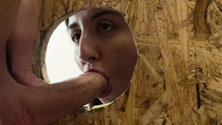 Bitch gave herself to 2 strangers through holes in the toilet - one.135
