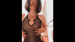 Huge BEHIND Hispanic Thalia rubs her wet vagina till she cumming