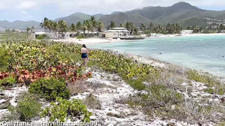 Ex-Wife rides a random fit dude on nudist beach while husband is recording, Lady wifey getting hammered on nudist beach by stranger,