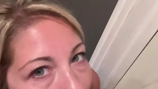 Ex-Wife blows and rides stranger at a gloryhole