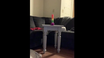 Sexy Fit Dude Fucks BESTFRIEND Dildo While She Not Home