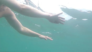 Swimming naked in the FKK Resort Ada Bojana