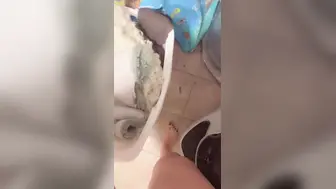 Sweet snatch marking territory around the house