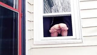 PISSING OUT WINDOW 3x!!! - GIRLFRIEND CAUGHT ON TAPE
