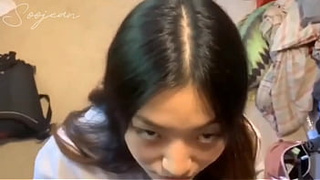 SELF PERSPECTIVE Tiny Chinese Teenie gets fuck with a humongous rod (Amateurs)
