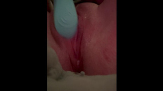 Tight, fresh vagina gets played with until pulsating and dripping climax ????
