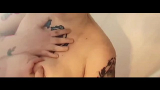 AnnLynn88 plays with her boobs while showering