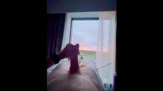 Wanking in front of the window at big hotel. Hope someone sees me ;) full sex tape to sperm soon
