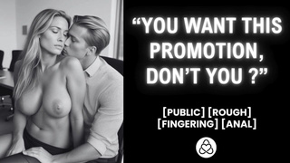 He rides her in the office to get a promotion | Boss mounts employee | Real home-made lovers