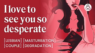 Lezbo dominant gf gives you jerking off instructions on the phone | Vibrator real cums | Lezzie lovers | Good Lady praise