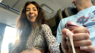 Public Schlong Jerking Off On A Bus Full Of People - Made Him Jizz Hard By Hand! - Dong Flashing