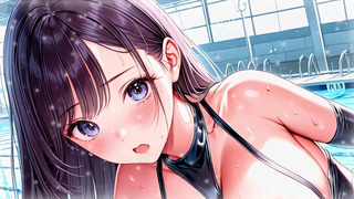 【AI Art】Sleazy Swimming Club　～My gf who always shows me her charming tits.～