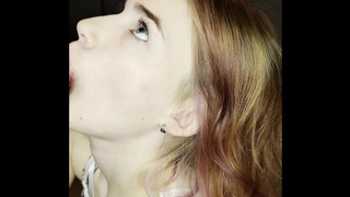 Cute throat and drooling bj to my GF's BF while she's not at home