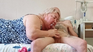 GF licks penis and gets sexy sperm in her throat