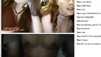 Omegle White Females Lick on Boobies and Love Humongous Balls